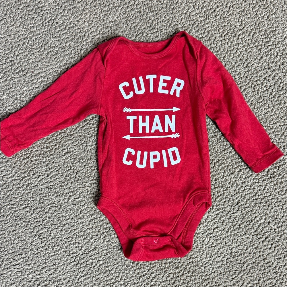 Old Navy Red 'Cuter Than Cupid' Bodysuit